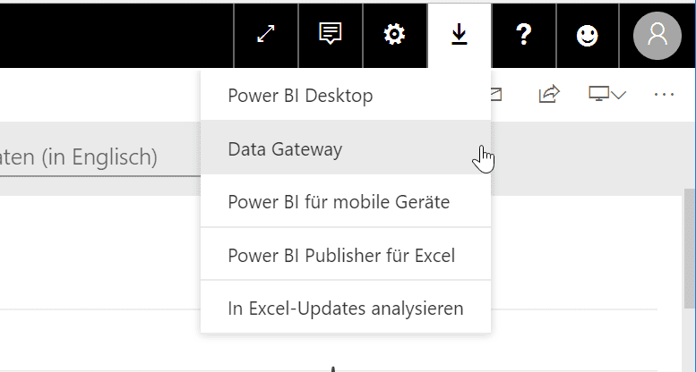 data gateway aus Power BI herunterladen