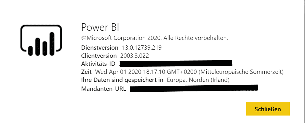 Info im Power BI Service