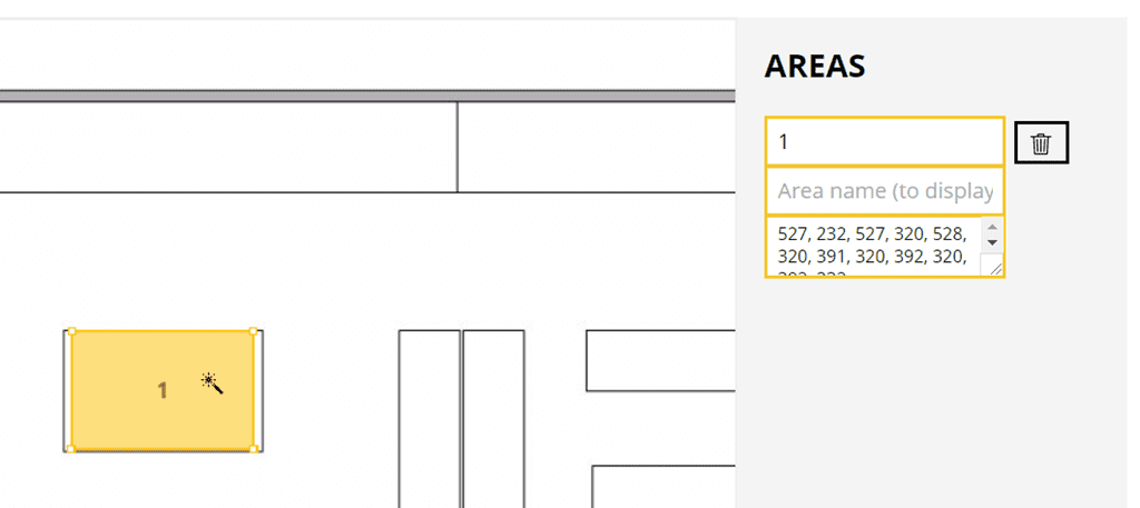 Anlage einer Fläche im Synoptic Designer for Power BI