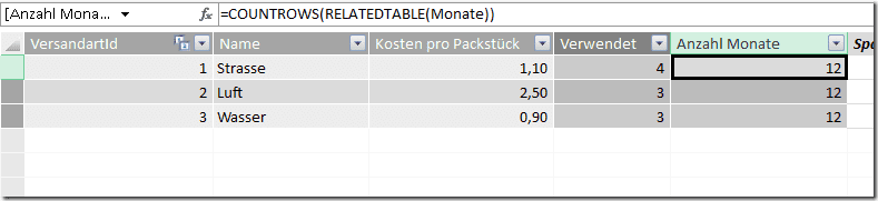 RELATEDTABLE über many to many