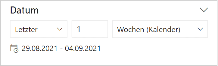 Relativer Datumsslicer in Power BI mit Kalenderwochen