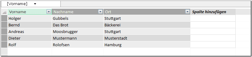 Power Query Daten in Power Pivot