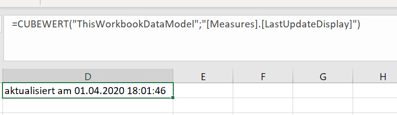 Cube-Formel in Excel