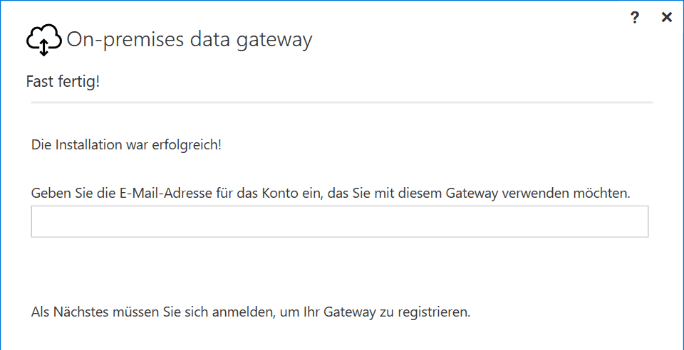 Konfigurationsoberfläche data gateway