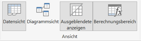 Diagrammansicht und Datenansicht im Excel Power Pivot Datenmodell