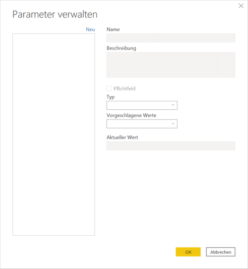 Parameter in power query