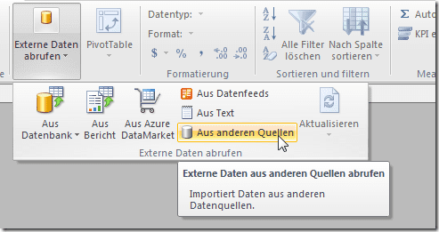 Verbindung zu Excel-Datei aufbauen