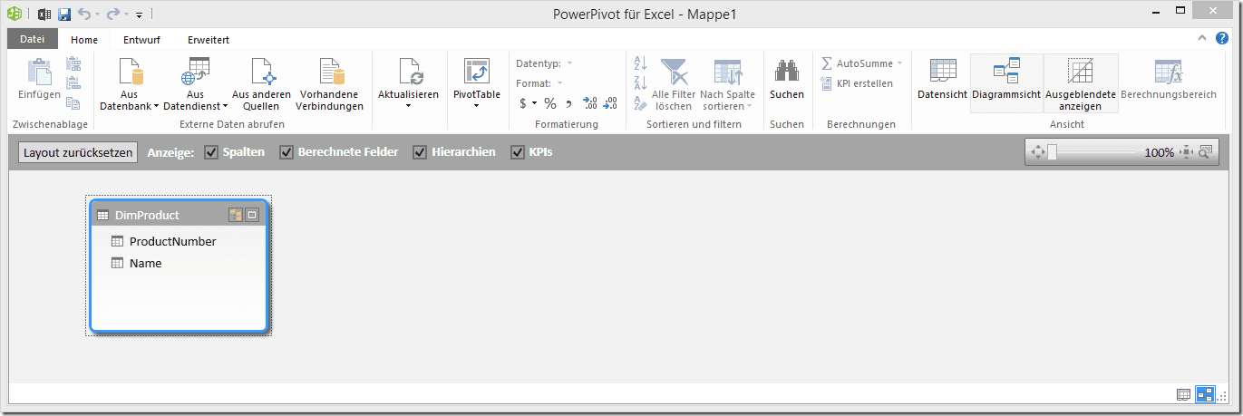 Power Pivot Datenmodell