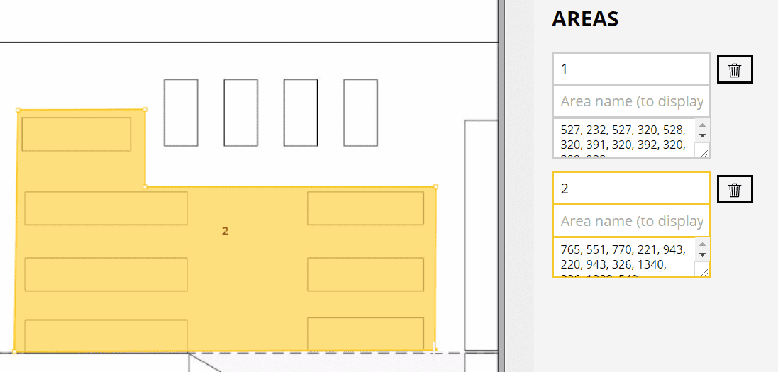 Manueller Anlage einer Fläche im Synoptic Designer for Power BI