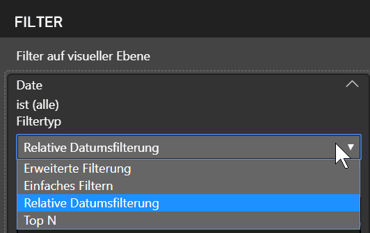 Power BI: Relative Datumsfilterung