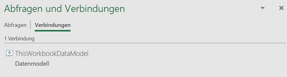 FlyOut Abfragen und Verbindungen in Excel